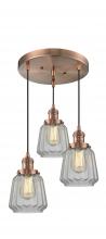 Innovations Lighting 211/3-AC-G142 - Chatham 3 Light Multi-Pendant