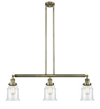 Innovations Lighting 213-AB-G182 - Canton - 3 Light - 39 inch - Antique Brass - Stem Hung - Island Light