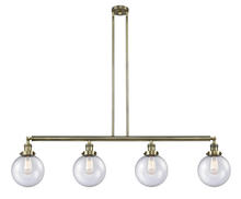 Innovations Lighting 214-AB-G204-8-LED - Beacon - 4 Light - 53 inch - Antique Brass - Stem Hung - Island Light