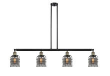 Innovations Lighting 214-BAB-G53-CE - Bell Cage - 4 Light - 50 inch - Black Antique Brass - Stem Hung - Island Light