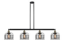 Innovations Lighting 214-BAB-G73-CE - Bell Cage - 4 Light - 53 inch - Black Antique Brass - Stem Hung - Island Light