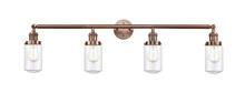 Innovations Lighting 215-AC-G312 - Dover - 4 Light - 43 inch - Antique Copper - Bath Vanity Light