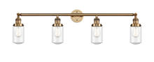 Innovations Lighting 215-BB-G314 - Dover - 4 Light - 43 inch - Brushed Brass - Bath Vanity Light