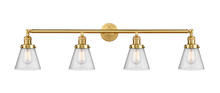 Innovations Lighting 215-SG-G64 - Cone - 4 Light - 42 inch - Satin Gold - Bath Vanity Light