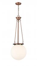 Innovations Lighting 221-1P-AC-G201-14 - Beacon - 1 Light - 14 inch - Antique Copper - Chain Hung - Pendant