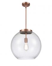Innovations Lighting 221-1S-AC-G124-16 - Athens - 1 Light - 16 inch - Antique Copper - Cord hung - Pendant