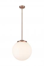 Innovations Lighting 221-1S-AC-G201-14 - Beacon - 1 Light - 16 inch - Antique Copper - Cord hung - Pendant