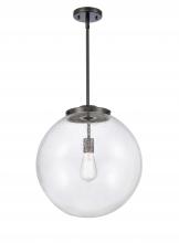 Innovations Lighting 221-1S-BK-G204-16 - Beacon - 1 Light - 16 inch - Matte Black - Cord hung - Pendant