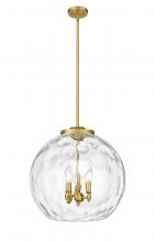 Innovations Lighting 221-3S-SG-G1215-18 - Athens Water Glass - 3 Light - 18 inch - Satin Gold - Cord hung - Pendant