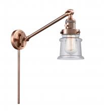 Innovations Lighting 237-AC-G184S - Canton - 1 Light - 8 inch - Antique Copper - Swing Arm