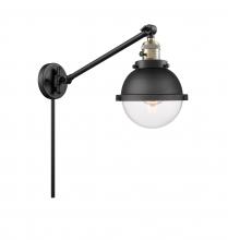 Innovations Lighting 237-BAB-HFS-62-BK - Hampden - 1 Light - 7 inch - Black Antique Brass - Swing Arm