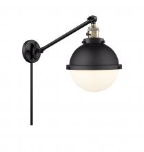 Innovations Lighting 237-BAB-HFS-81-BK - Hampden - 1 Light - 9 inch - Black Antique Brass - Swing Arm