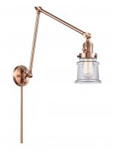 Innovations Lighting 238-AC-G182S - Canton - 1 Light - 8 inch - Antique Copper - Swing Arm