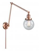 Innovations Lighting 238-AC-G204-6 - Beacon - 1 Light - 6 inch - Antique Copper - Swing Arm