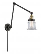 Innovations Lighting 238-BAB-G182S - Canton - 1 Light - 8 inch - Black Antique Brass - Swing Arm