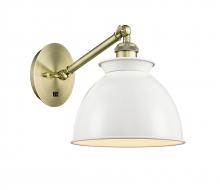 Innovations Lighting 317-1W-AB-M14-W-LED - Adirondack - 1 Light - 8 inch - Antique Brass - Sconce
