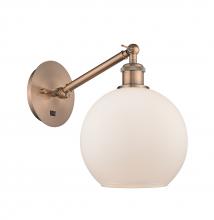 Innovations Lighting 317-1W-AC-G121-8 - Athens - 1 Light - 8 inch - Antique Copper - Sconce