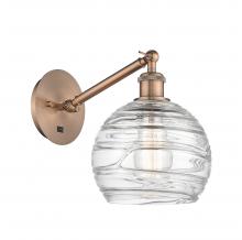 Innovations Lighting 317-1W-AC-G1213-8 - Athens Deco Swirl - 1 Light - 8 inch - Antique Copper - Sconce