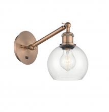 Innovations Lighting 317-1W-AC-G122-6 - Athens - 1 Light - 6 inch - Antique Copper - Sconce