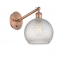 Innovations Lighting 317-1W-AC-G122C-8CL - Athens - 1 Light - 8 inch - Antique Copper - Sconce