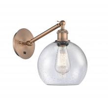 Innovations Lighting 317-1W-AC-G124-8 - Athens - 1 Light - 8 inch - Antique Copper - Sconce
