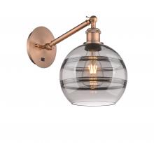 Innovations Lighting 317-1W-AC-G556-8SM - Rochester - 1 Light - 8 inch - Antique Copper - Sconce