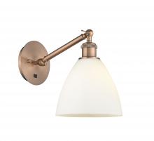 Innovations Lighting 317-1W-AC-GBD-751 - Bristol - 1 Light - 8 inch - Antique Copper - Sconce
