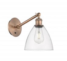 Innovations Lighting 317-1W-AC-GBD-752 - Bristol - 1 Light - 8 inch - Antique Copper - Sconce