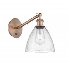 Innovations Lighting 317-1W-AC-GBD-754 - Bristol - 1 Light - 8 inch - Antique Copper - Sconce