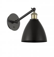 Innovations Lighting 317-1W-BAB-MBD-75-BK - Bristol - 1 Light - 8 inch - Black Antique Brass - Sconce