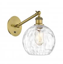 Innovations Lighting 317-1W-BB-G1215-8 - Athens Water Glass - 1 Light - 8 inch - Brushed Brass - Sconce
