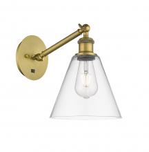 Innovations Lighting 317-1W-BB-GBC-82 - Berkshire - 1 Light - 8 inch - Brushed Brass - Sconce