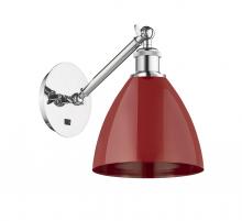 Innovations Lighting 317-1W-PC-MBD-75-RD - Plymouth - 1 Light - 8 inch - Polished Chrome - Sconce