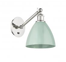 Innovations Lighting 317-1W-PN-MBD-75-SF - Plymouth - 1 Light - 8 inch - Polished Nickel - Sconce