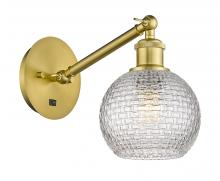 Innovations Lighting 317-1W-SG-G122C-6CL - Athens - 1 Light - 6 inch - Satin Gold - Sconce