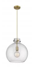 Innovations Lighting 410-1PL-BB-G410-14SDY - Newton Sphere - 1 Light - 14 inch - Brushed Brass - Cord hung - Pendant