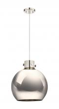 Innovations Lighting 410-1PL-PN-M410-14PN - Newton Sphere - 1 Light - 14 inch - Polished Nickel - Cord hung - Pendant