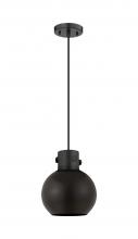 Innovations Lighting 410-1PS-BK-M410-8BK - Newton Sphere - 1 Light - 8 inch - Matte Black - Cord hung - Pendant