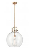 Innovations Lighting 410-1SL-BB-G410-16CL - Newton Sphere - 1 Light - 16 inch - Brushed Brass - Multi Pendant