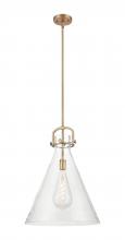 Innovations Lighting 410-1SL-BB-G411-18CL - Newton Cone - 1 Light - 18 inch - Brushed Brass - Pendant