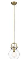 Innovations Lighting 410-1SS-BB-G410-8CL - Newton Sphere - 1 Light - 8 inch - Brushed Brass - Multi Pendant