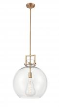 Innovations Lighting 411-1SL-BB-G410-16CL - Newton Sphere - 1 Light - 16 inch - Brushed Brass - Pendant