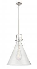 Innovations Lighting 411-1SL-SN-G411-18CL - Newton Cone - 1 Light - 18 inch - Satin Nickel - Multi Pendant