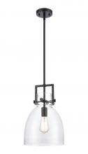 Innovations Lighting 411-1SM-BK-G412-10CL - Newton Bell - 1 Light - 10 inch - Matte Black - Mini Pendant