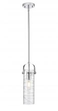 Innovations Lighting 423-1S-PC-G423-12DE - Pilaster II Cylinder - 1 Light - 5 inch - Polished Chrome - Pendant