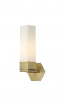 Innovations Lighting 427-1W-BB-G427-14WH - Claverack - 1 Light - 6 inch - Brushed Brass - Sconce