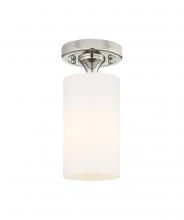 Innovations Lighting 434-1F-PN-G434-7WH - Crown Point - 1 Light - 5 inch - Polished Nickel - Flush Mount