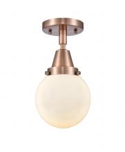 Innovations Lighting 447-1C-AC-G201-6 - Beacon - 1 Light - 6 inch - Antique Copper - Flush Mount