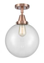 Innovations Lighting 447-1C-AC-G202-10 - Beacon - 1 Light - 10 inch - Antique Copper - Flush Mount