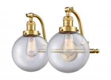 Innovations Lighting 515-2W-SG-G202-8 - Beacon - 2 Light - 18 inch - Satin Gold - Bath Vanity Light